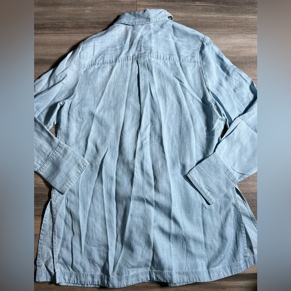 NWT Soft‎ Surroundings Revelle Tencel Shirt Light Chambray - Small - Picture 5 of 10
